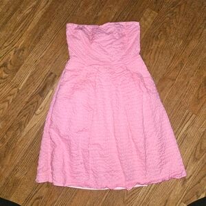 J. Crew Teacup Bubble Gum Pink Strapless Dress